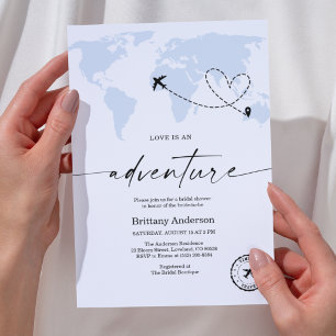 Love is an Adventure Bridal Shower Invitation