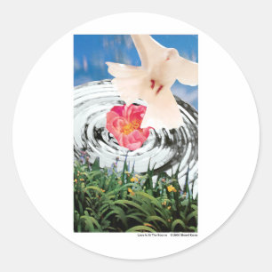 Love is at the Source Classic Round Sticker