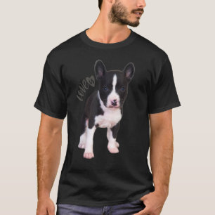 Love Is Basenji Dog Mum Dad Puppy Cute Pet Valenti T-Shirt