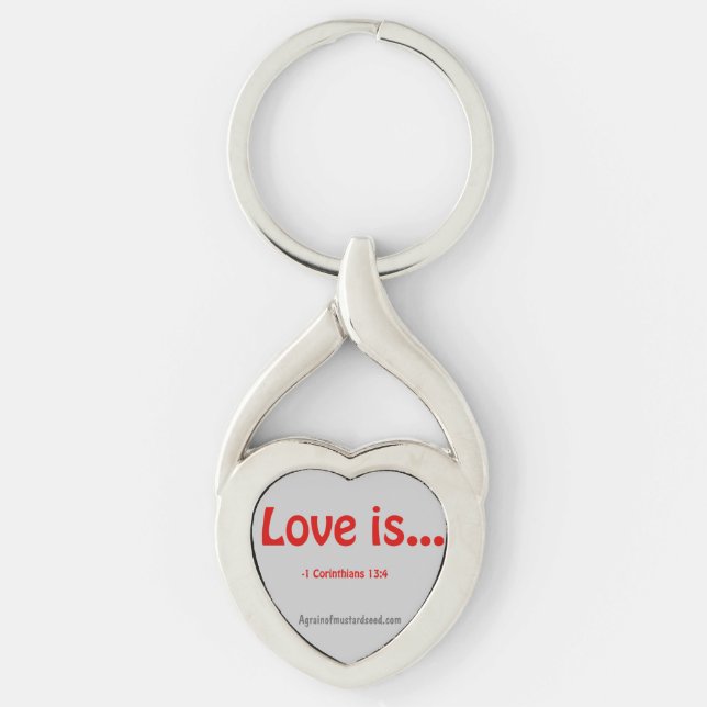 Love Is Bible Quotes Key Ring (Front)