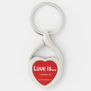 Love is Bible Quotes Key Ring