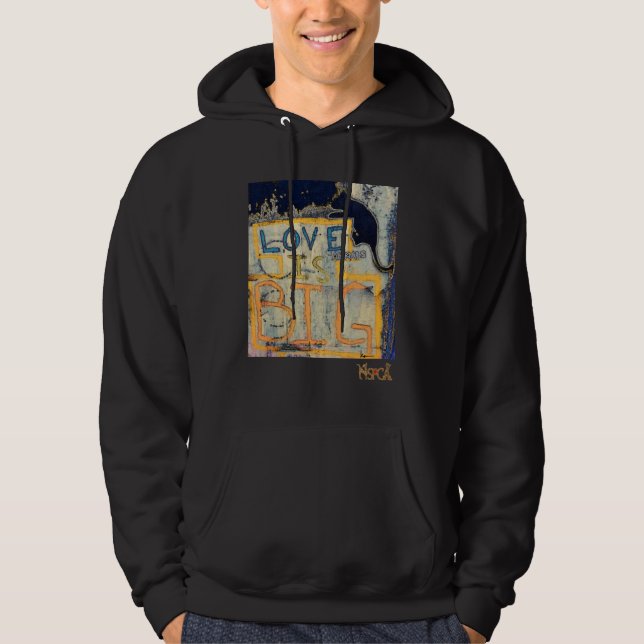 "Love Is BIG - Love Animals" by Mike Korn Hoodie (Front)