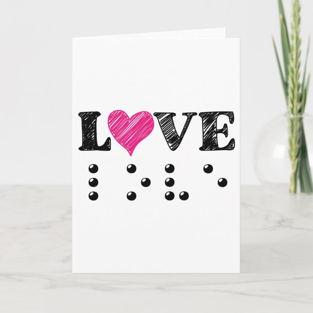 Love Is Blind Braille Card (Front)
