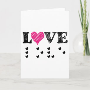 Love Is Blind Braille Card