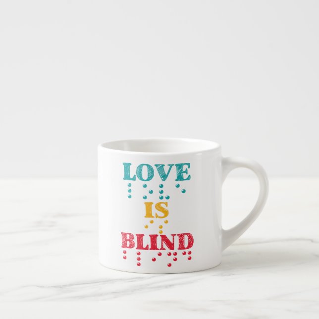 Love Is Blind Braille Espresso Cup (Right)