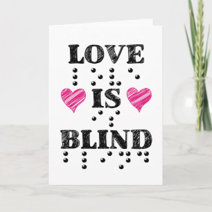 Love Is Blind Braille Hearts Card