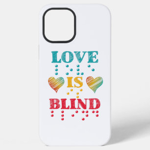 Love Is Blind Braille Hearts iPhone 12 Pro Max Case