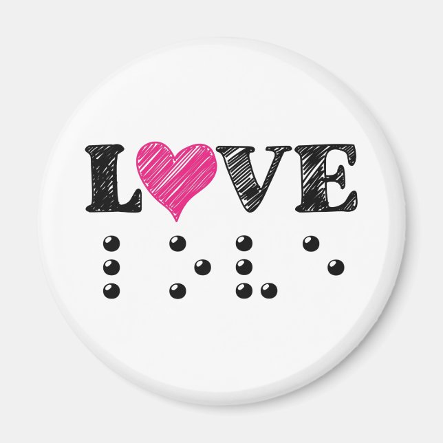 Love Is Blind Braille Magnet (Front)