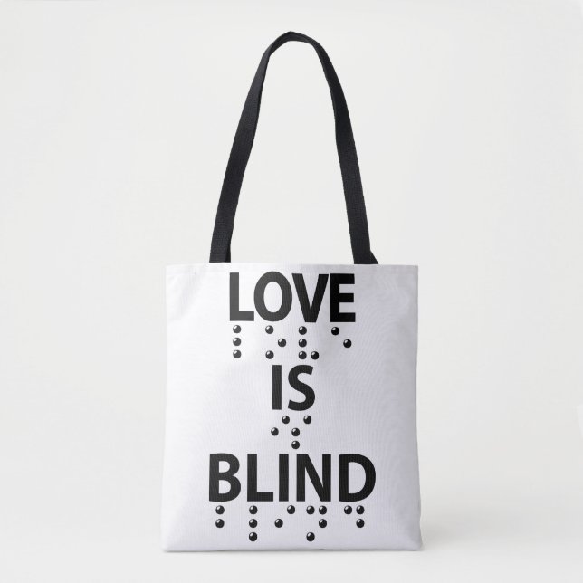 Love Is Blind Braille Tote Bag (Front)