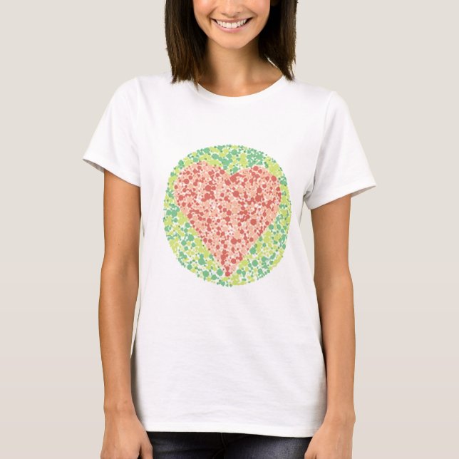 Love is blind - Colourblind Heart Test T-Shirt (Front)