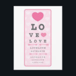 Love Is Blind Postcard<br><div class="desc">valentines day love is blind eye chart © and ® Bigstock® - All Rights Reserved.</div>