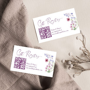 Love is blooming boho wildflower bridal shower enclosure card