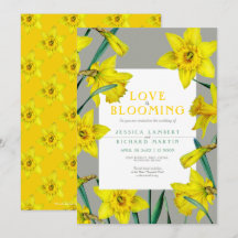 Love is blooming spring yellow daffodils wedding