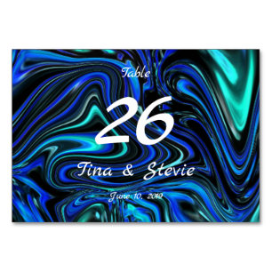 Love Is Blue Table Number