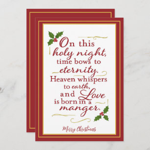 Love Is Born – Christmas Night Blessing Holiday Card