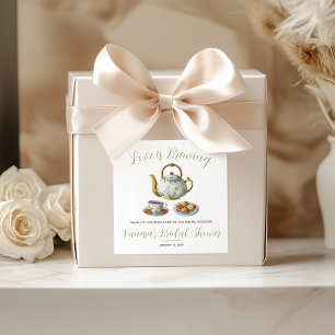 Love is Brewing, Afternoon Tea, Bridal Shower Sign Square Sticker