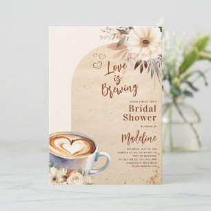 Love is Brewing Arch Coffee Bridal Shower Invitation