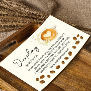 Love is Brewing Baby Shower Display Shower– Coffee Enclosure Card