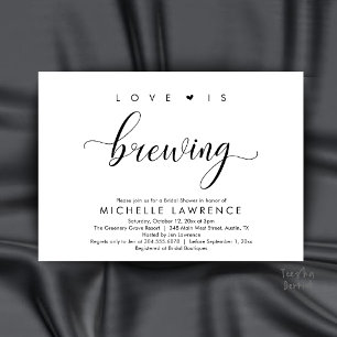 Love is brewing Beautiful Bridal Shower Beer Party Invitation