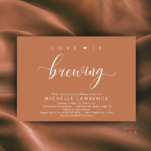 Love is brewing Beautiful Bridal Shower Beer Party Invitation