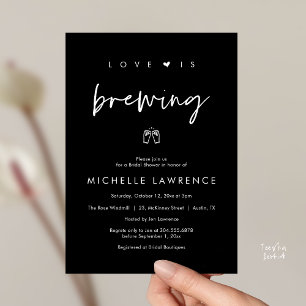 Love is brewing, Beer Party,  Bridal Shower Invitation