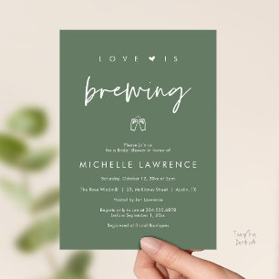 Love is brewing, Beer Party, Bridal Shower Invitation