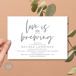Love is brewing, Beer Party Bridal Shower Invitation