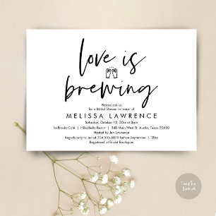 Love is brewing, Beer Party Bridal Shower Invitation