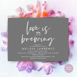 Love is brewing, Beer Party Bridal Shower Invitation