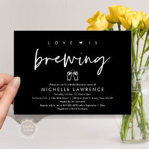 Love is brewing, Beer Party Bridal Shower Invitation