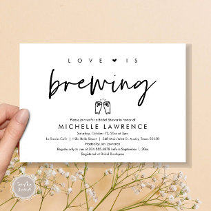 Love is brewing, Beer Party Bridal Shower Invitation