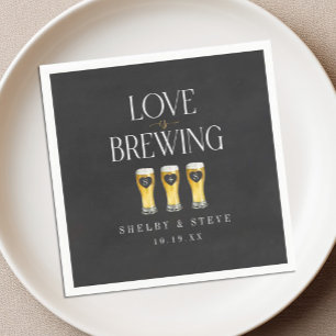 Love is Brewing Beer-Themed Engagement Party Napki Napkin
