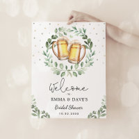 Love is Brewing Beers Cheers Bridal Shower Welcome