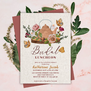 Love is brewing bridal Luncheon fall Bridal Shower Invitation