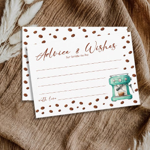 Love is Brewing Bridal Shower Advice & Wishes Enclosure Card