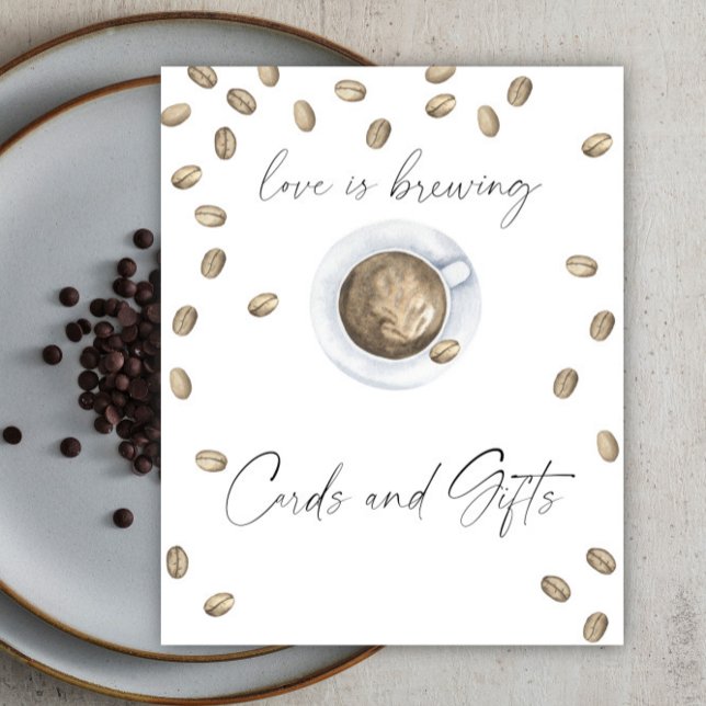 Love is brewing Bridal shower Cards and Gifts Poster (Creator Uploaded)