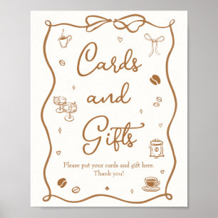 Love is Brewing Bridal Shower Cards & Gifts Poster