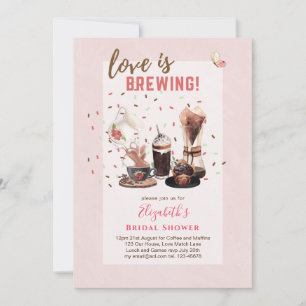 Love Is Brewing BRIDAL SHOWER Coffee Muffins INVIT Invitation