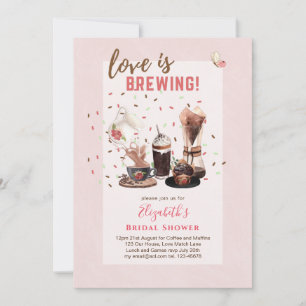 Love Is Brewing BRIDAL SHOWER Coffee Muffins INVIT Invitation