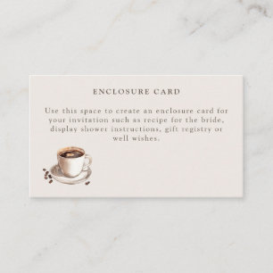 Love is Brewing Bridal Shower Enclosure Card