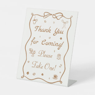 Love is Brewing Bridal Shower Favour  Pedestal Sign