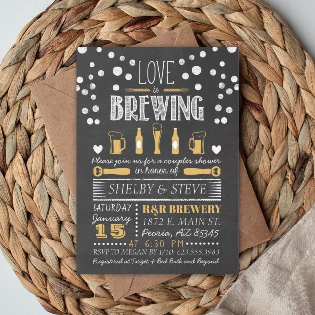 Love is Brewing Bridal Shower Invitation (Creator Uploaded)
