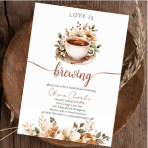  Love is Brewing Bridal Shower Invitation