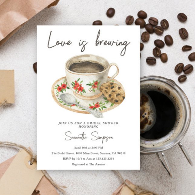 Love is brewing Bridal Shower Invitation (Creator Uploaded)
