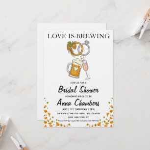 love is brewing bridal shower invitations