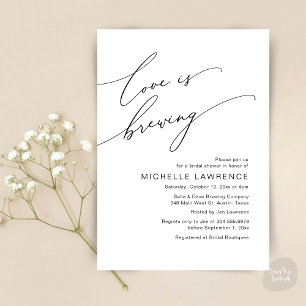 Love is Brewing, Bridal Shower Party Celebration Invitation