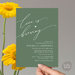 Love is Brewing, Bridal Shower Party Celebration Invitation