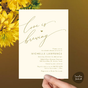 Love is Brewing, Bridal Shower Party Celebration Invitation