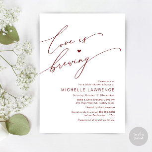 Love is Brewing, Bridal Shower Party Celebration Invitation