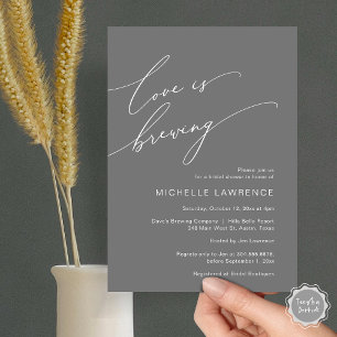 Love is Brewing, Bridal Shower Party Celebration Invitation